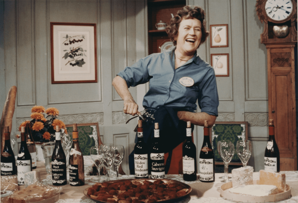 Julia Child in an episode of her show "The French Chef."